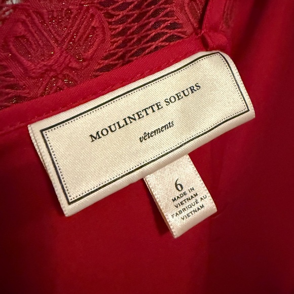 MOULINETTE SOEURS by
ANTHROPOLOGIE Rubied Lace Fit and
Flair Party Dress - Picture 8 of 10